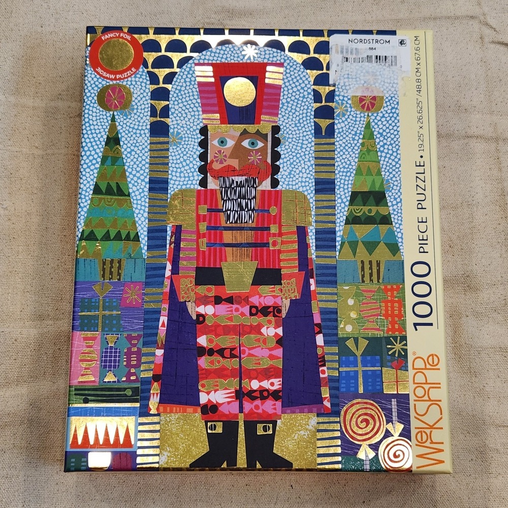 New WerkShoppe Festive Nutcracker 1000 Piece Jigsaw Puzzle Gold Foil Youngs
